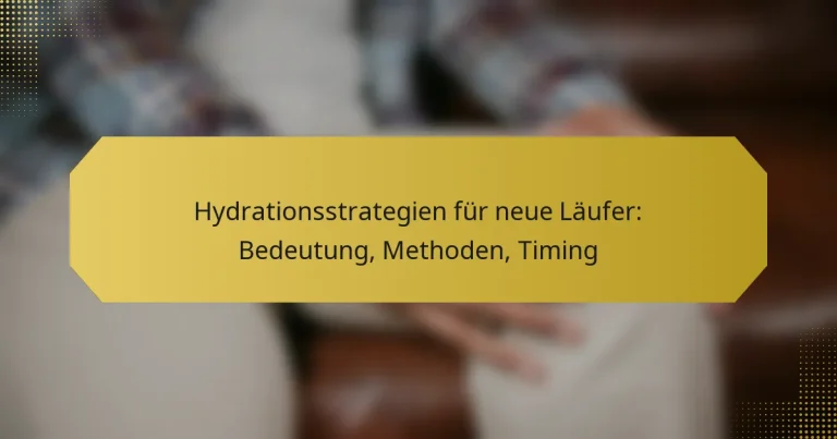 Hydrationsstrategien für neue Läufer: Bedeutung, Methoden, Timing