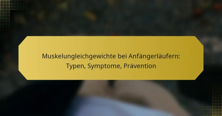 Muskelungleichgewichte bei Anfängerläufern: Typen, Symptome, Prävention